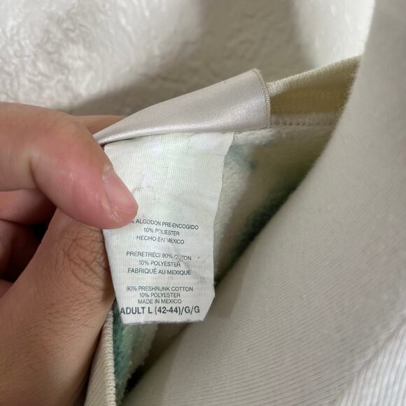 Vintage Ultimate Hanes Cotton Tie Dye Crop Top Sweater - Picture 4 of 7